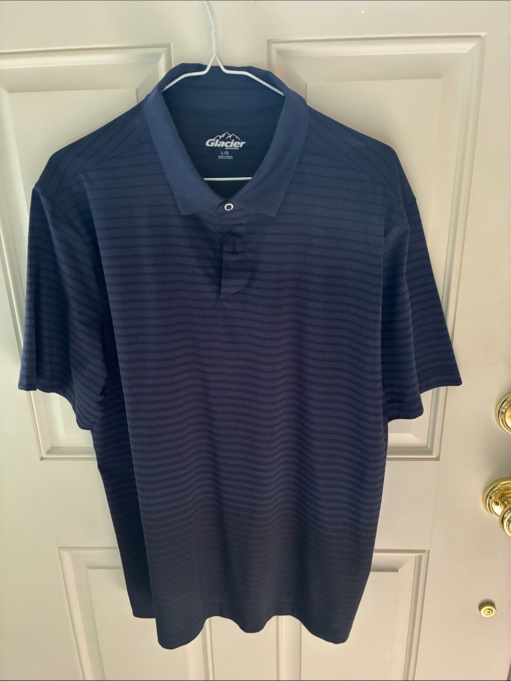 Glacier Men’s Navy Stripe Polo